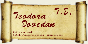 Teodora Dovedan vizit kartica